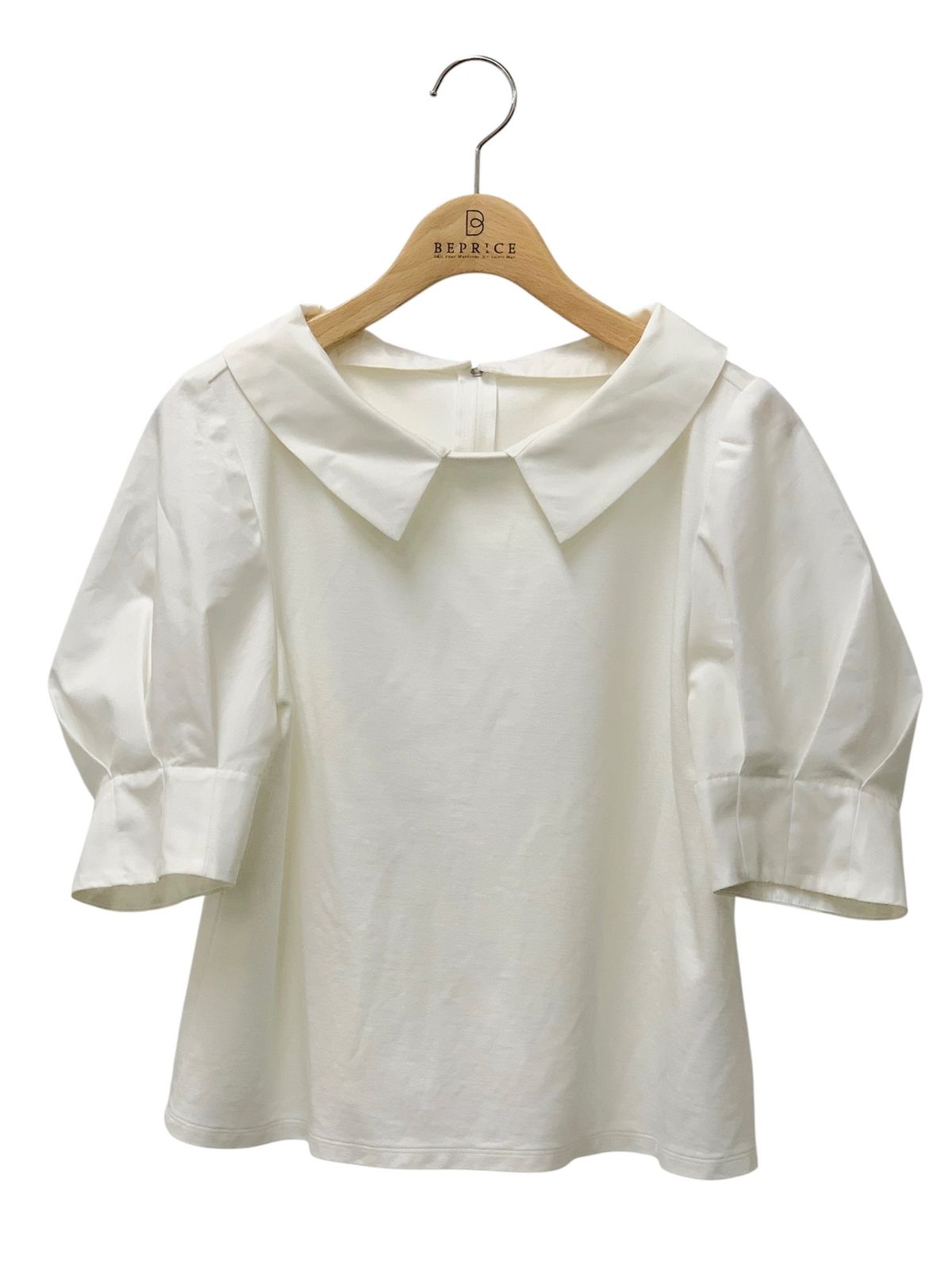 フォクシーニューヨーク Baille Top 42833 トップス 40 ホワイト ジップアップ 襟付き IT6FVV5QHPYO