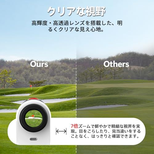 ゴルフ 距離計 マグネット搭載 軽量 レーザー 距離測定器 最速0.04S ランキング ピンロック 高低差補正 連続測定 高低差 ON/OFF 弾道 計測器 振動機能 7倍望遠 充電式 練習器具 簡単操作 狩猟 建築 屋外 地理的な測定 ゴル 464b6005