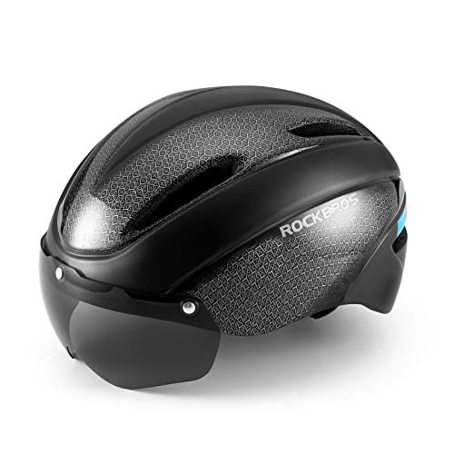 ROCKBROS 自転車 ヘルメット 大人 自転車ヘルメット 磁気ゴーグル付き ロードバイク ヘルメット 超軽量 耐衝撃性 通気性 CPSC認定済み サイクルヘルメット 通勤 通学 街乗り mtb クロス 義務化 サイズ調整可能 57-62c 048cdc00