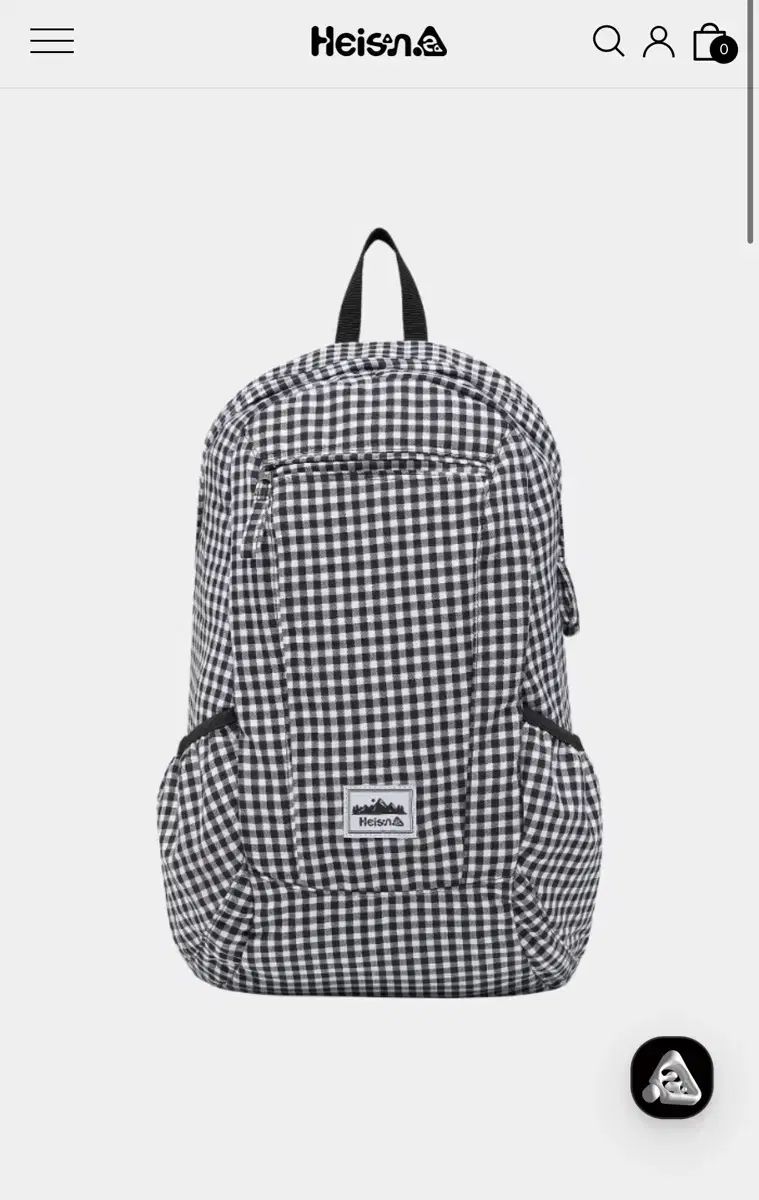 ハイサン ブラックCHECK バックパック