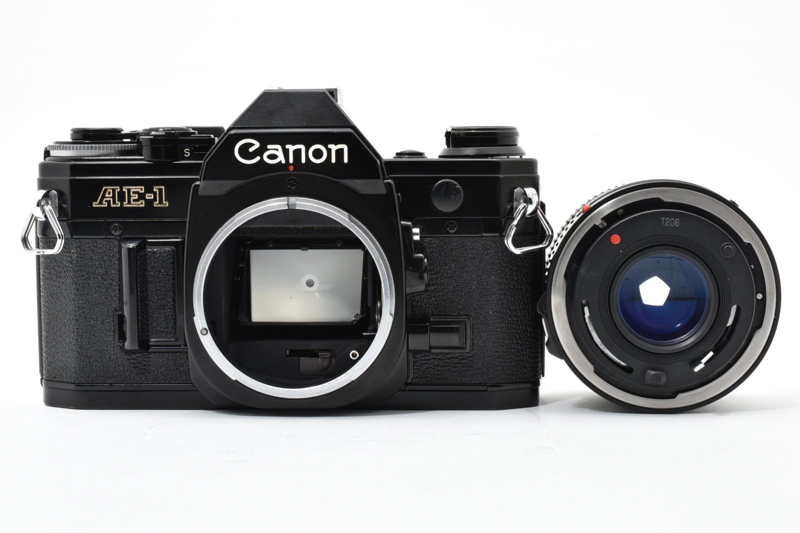 7302 【良品】 Canon Ae-1 Black Slr Film Camera New Fd 50mm F1.8