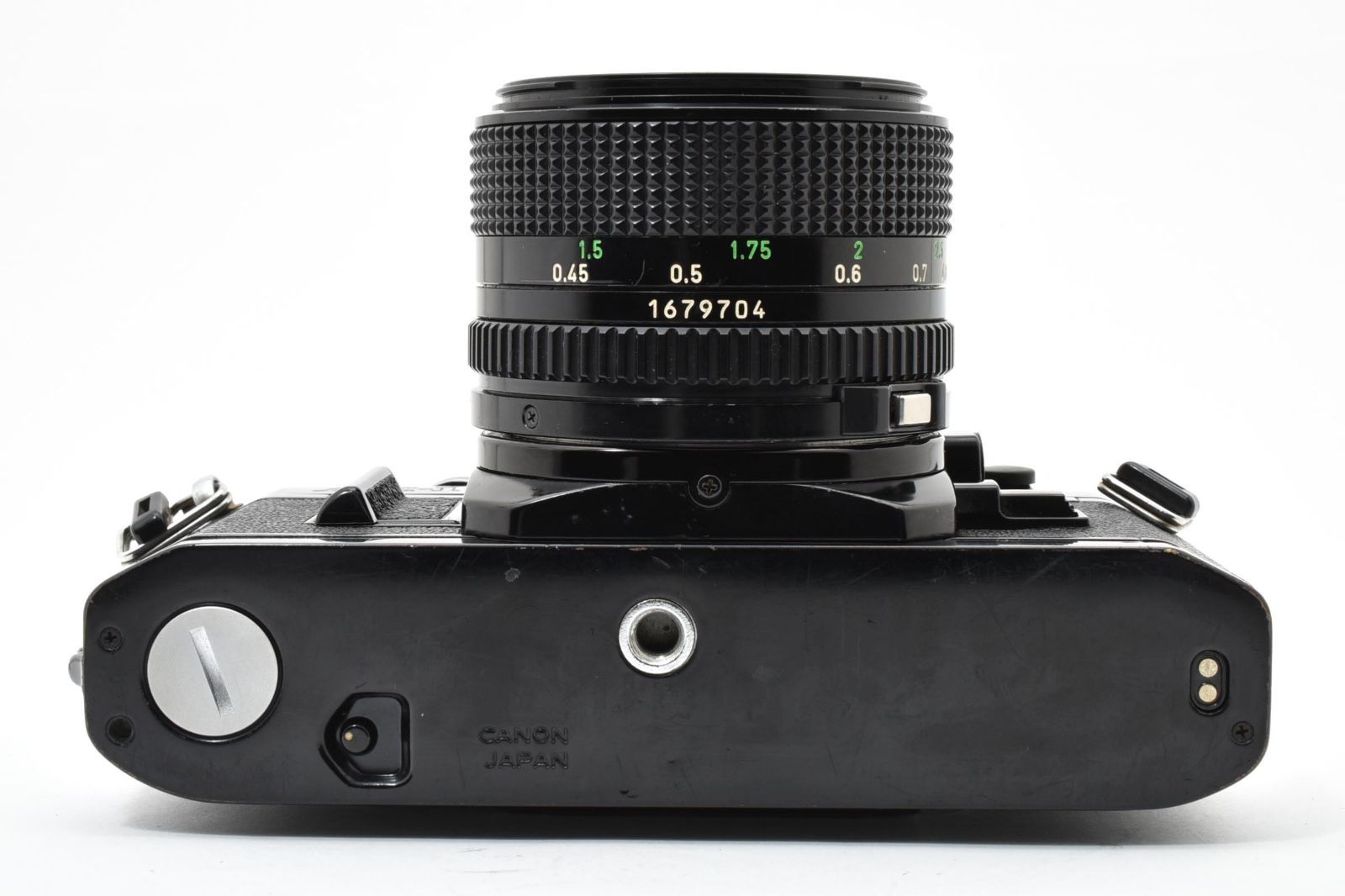 7347 【並品】 Canon Ae-1 Black Slr Film Camera New Fd 50mm F1.4