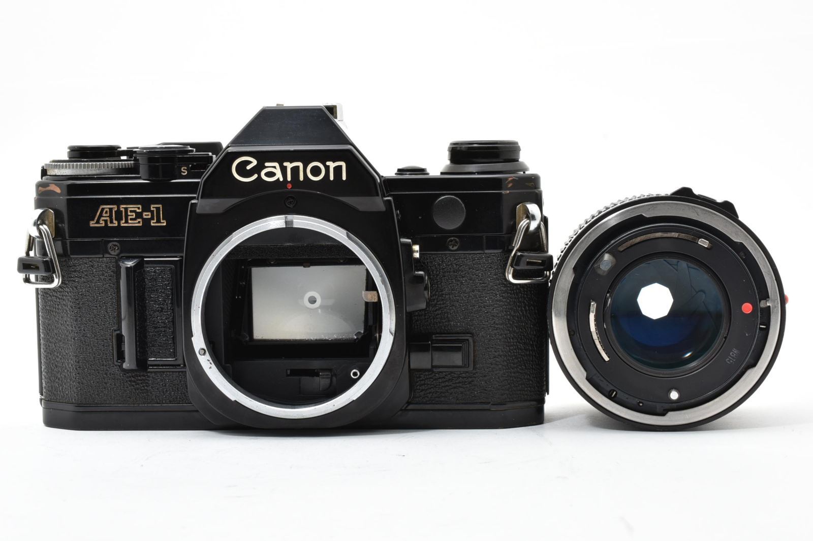 7347 【並品】 Canon Ae-1 Black Slr Film Camera New Fd 50mm F1.4