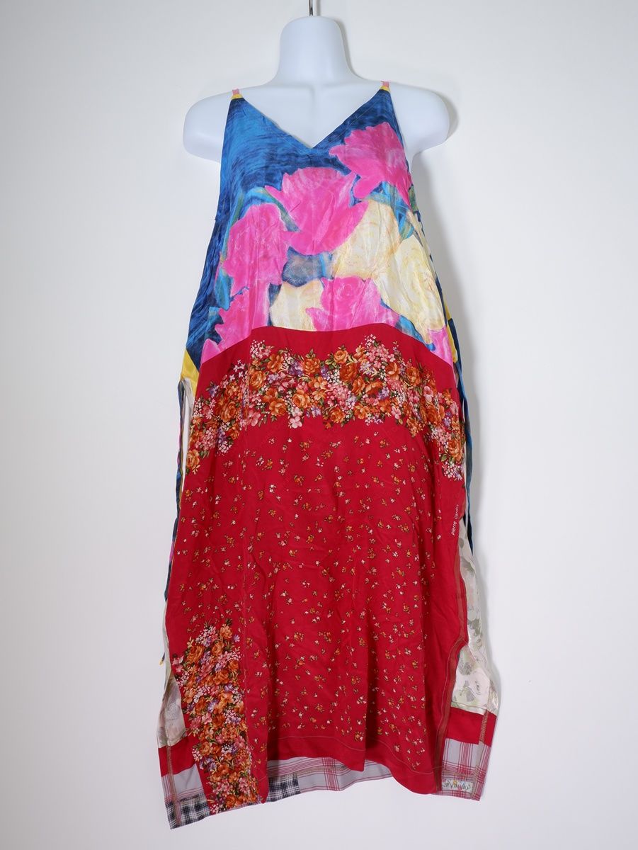 HINOMIHOヒノミホ パッチワーク シルク ドレス ワンピース【-】【LOPA82326】