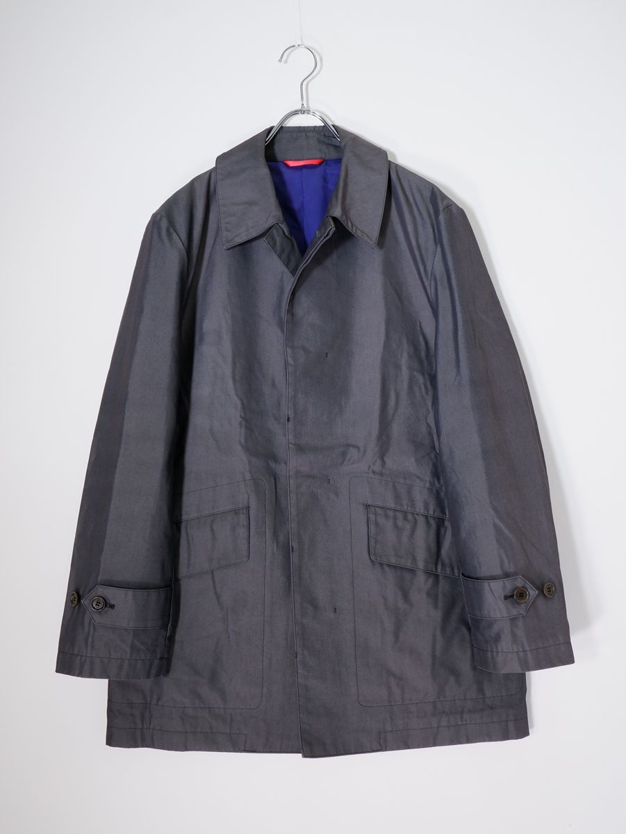PAUL SMITH LONDONポールスミス ロンドン 高密度コットンポリ 裏地パープル ステンカラーコート【M】【MCTA82075】