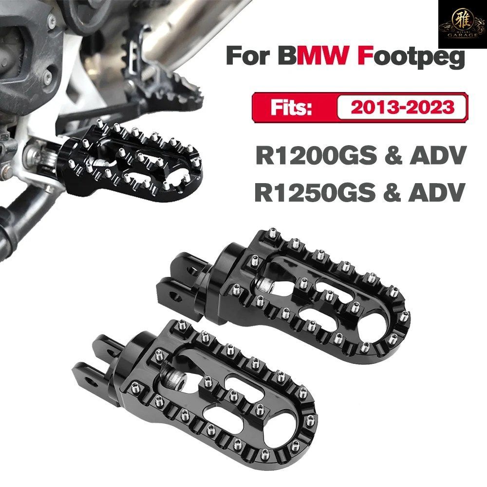 BMW R1300GS R1250GS R1200GS F900GS F850GS F750GSシリーズ用 フロント/リア フットペグ アルミ製フットレスト CNC加工 フットペグ モトパ