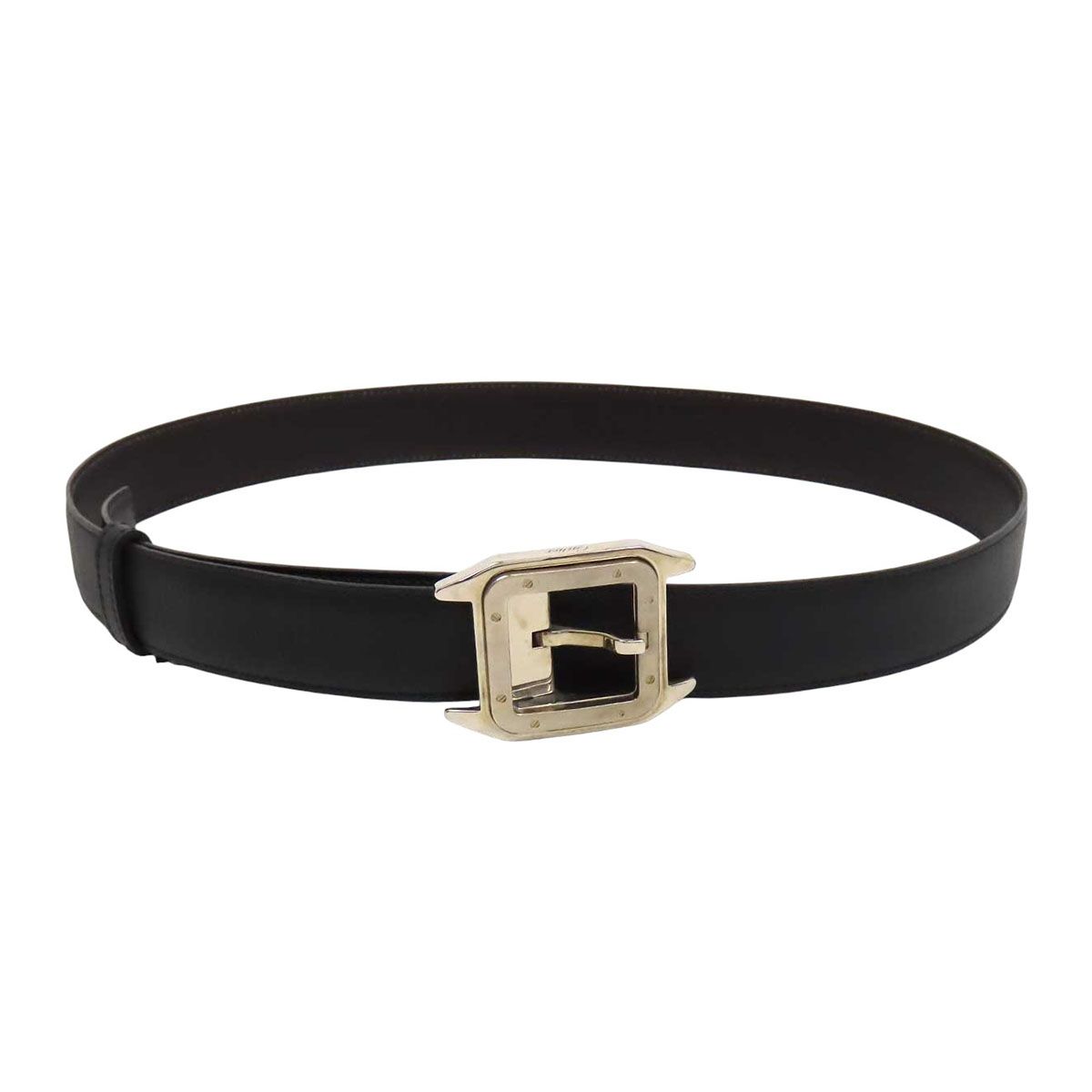 カルティエ サントス ドゥ カルティエ ベルト ユニセックス ブラック CARTIER【中古】 【アパレル・小物】