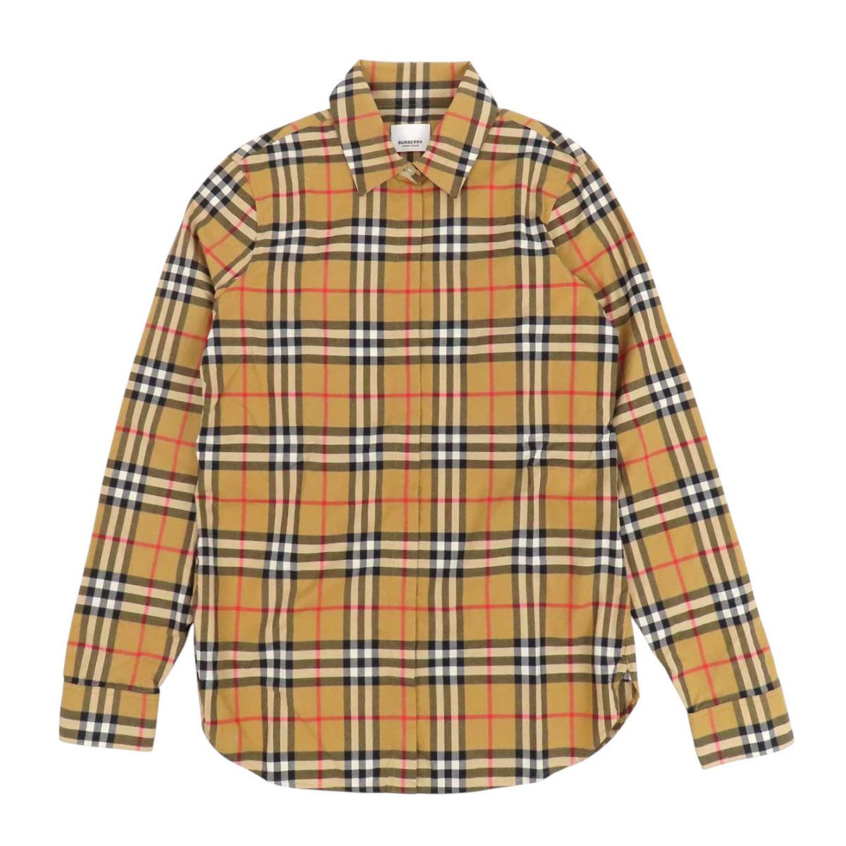 バーバリー ノバチェック ロングスリーブ シャツ 8014010 レディース ベージュ BURBERRY【中古】 【アパレル・小物】
