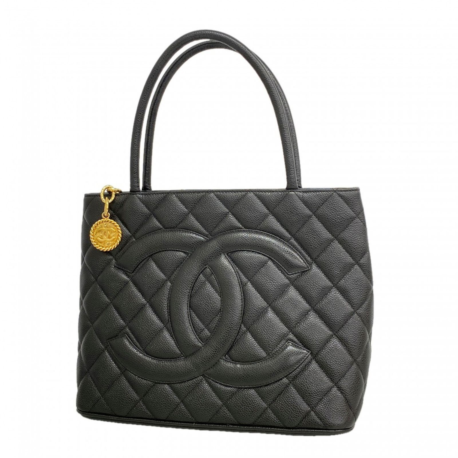 シャネル(Chanel) シャネル トートバッグ 復刻トート キャビアスキン ブラック レディース