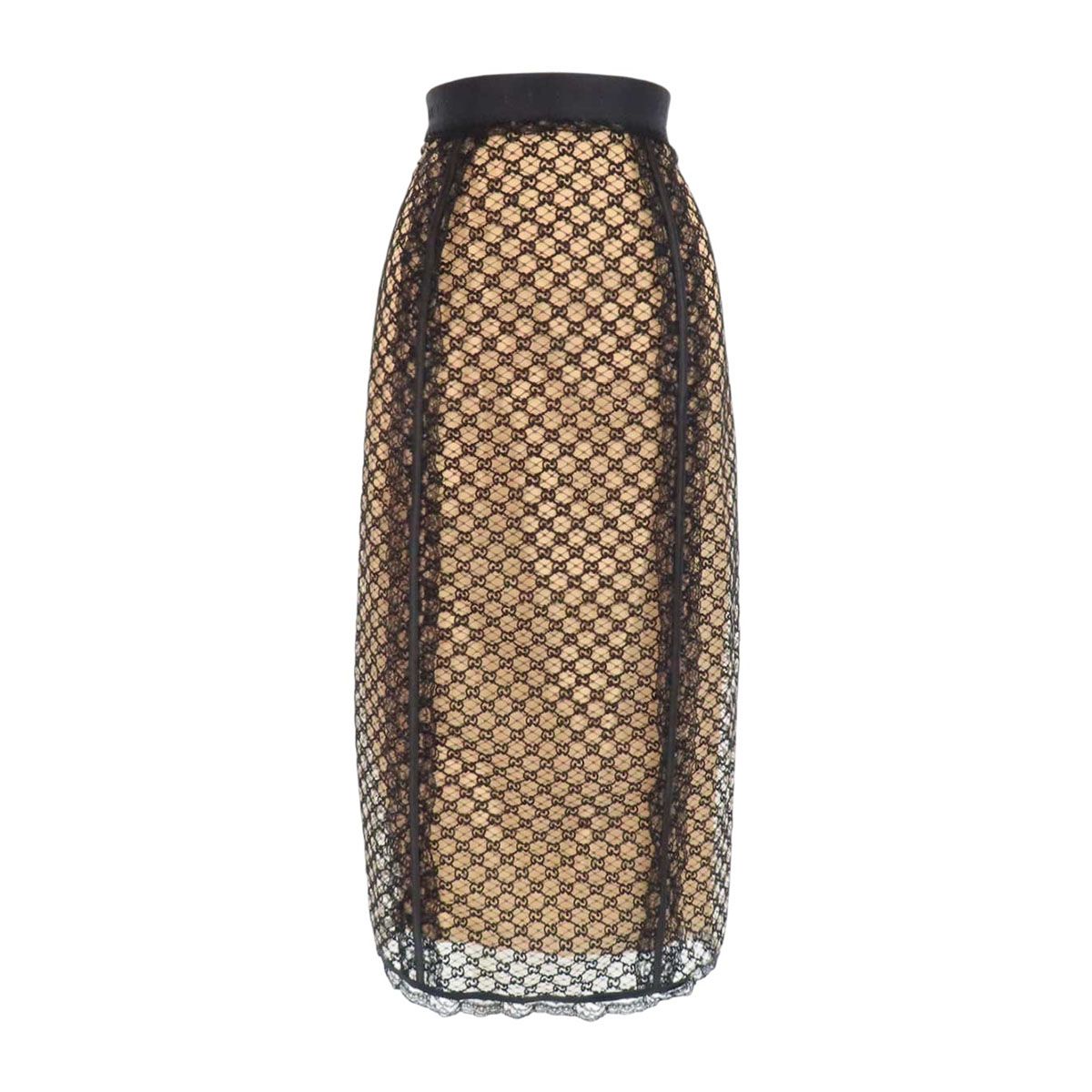 グッチ GG レース スカート 678193 レディース ブラック GUCCI【中古】 【アパレル・小物】