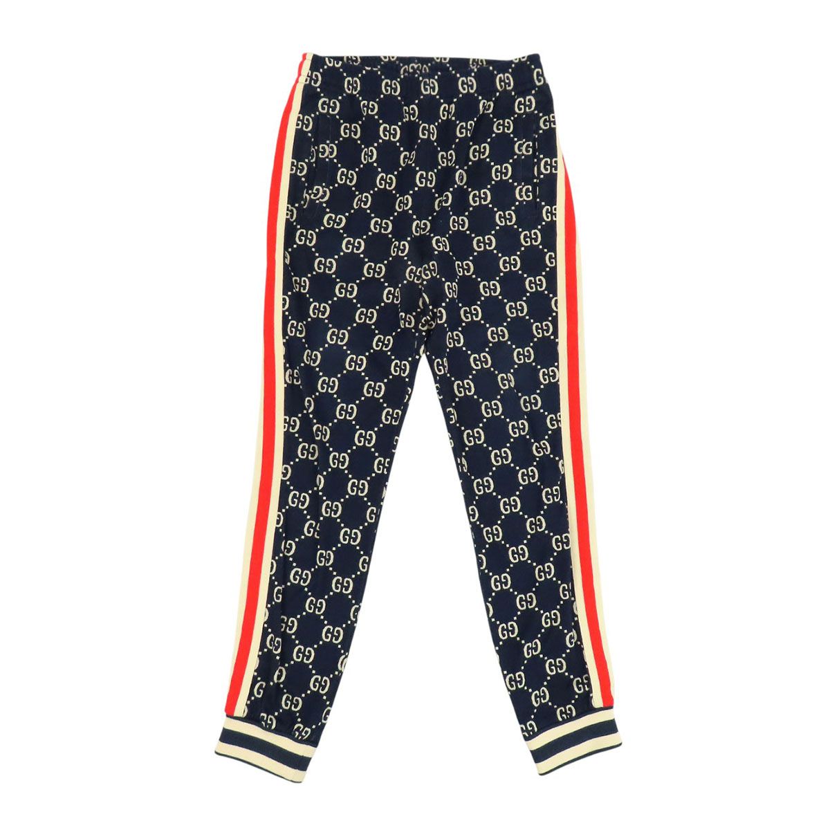 グッチ GG ジャカード ジョギングパンツ 496920 メンズ ネイビー GUCCI【中古】 【アパレル・小物】