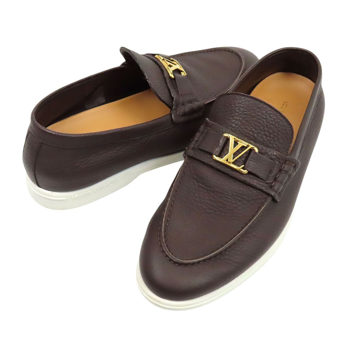 ルイヴィトン エステート ローファー メンズ ブラウン LOUIS VUITTON