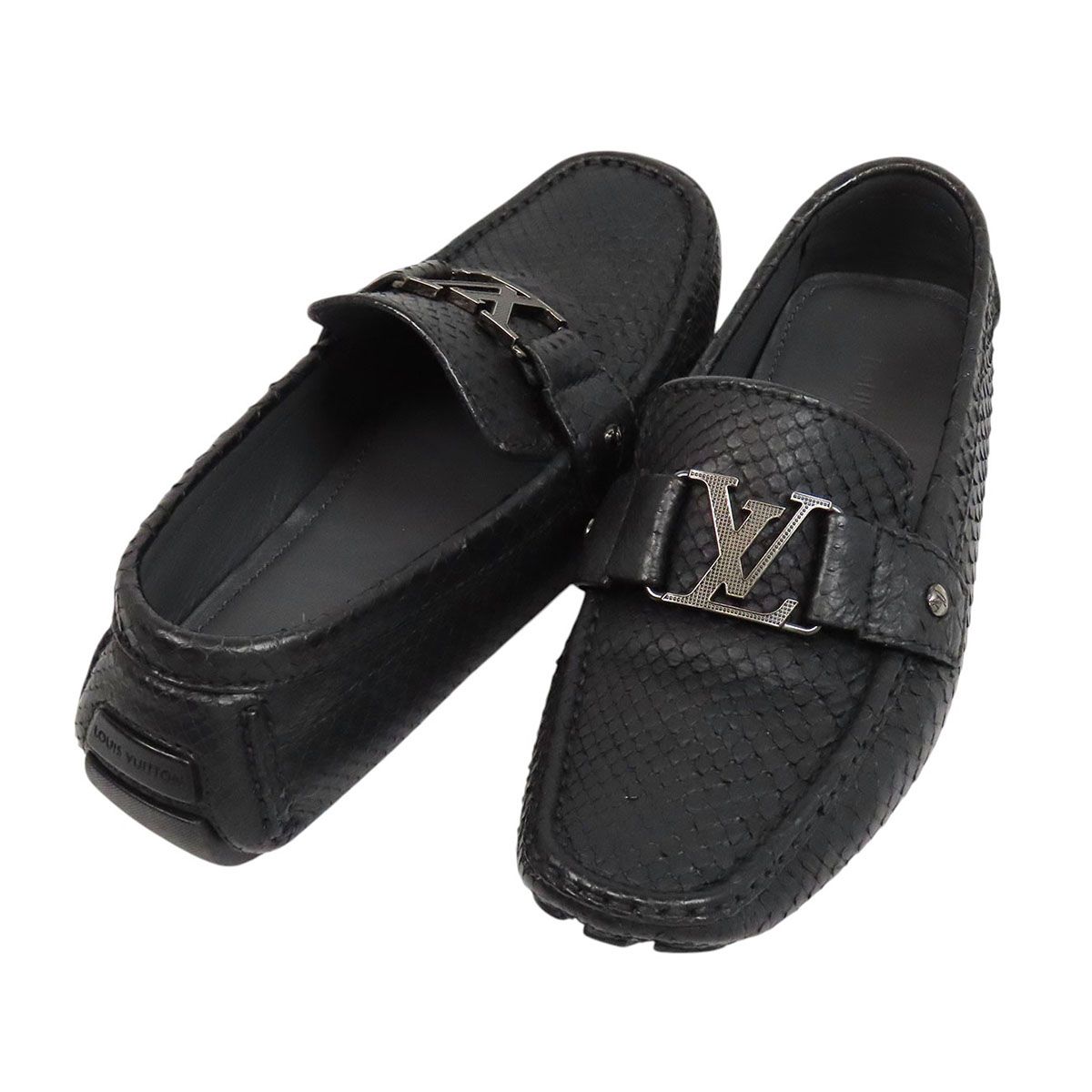 ルイヴィトン モンテカルロライン ローファー メンズ ブラック LOUIS VUITTON【中古】 【アパレル・小物】
