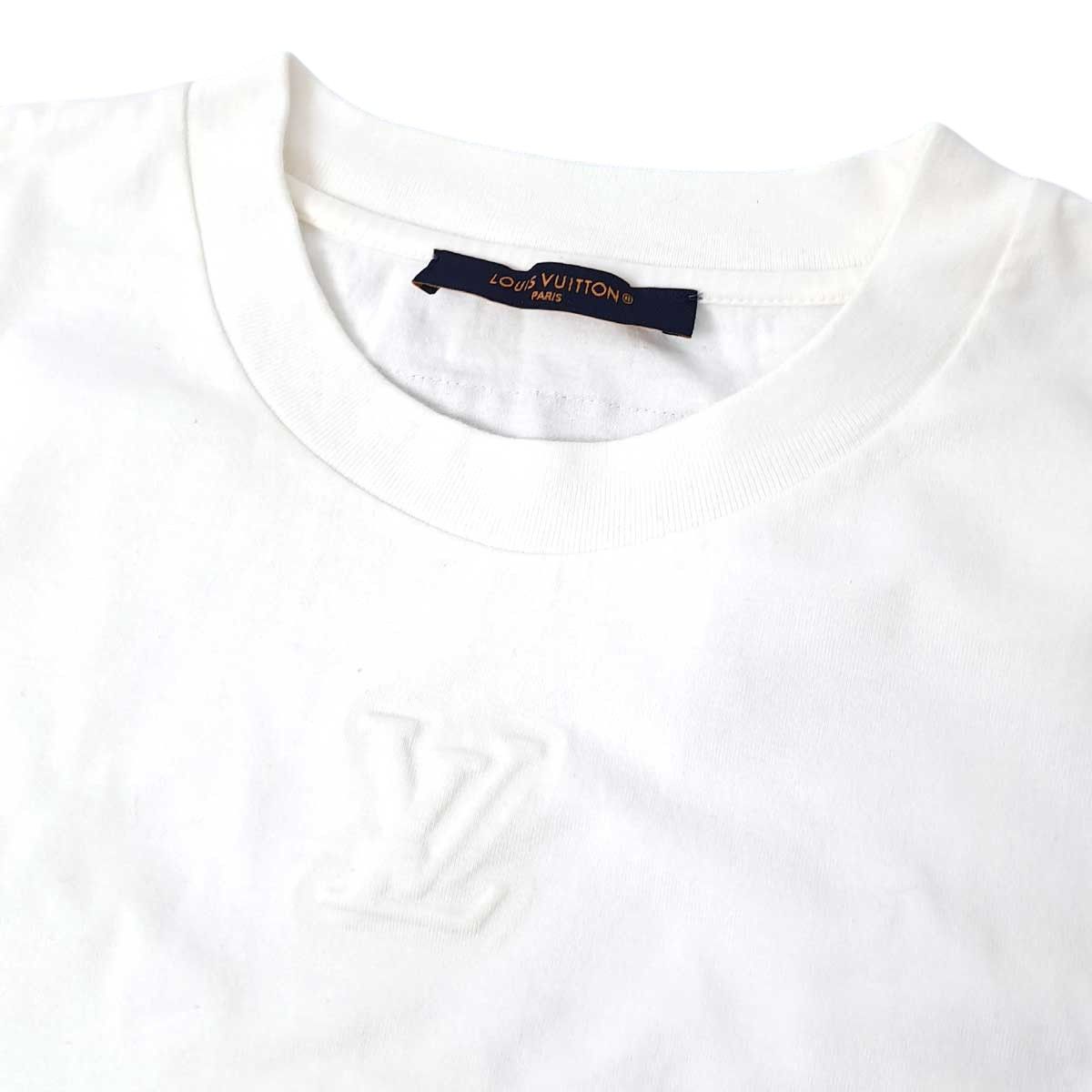 ルイヴィトン エンボス LV Tシャツ RM241Q DT3 HNY55W メンズ ホワイト 