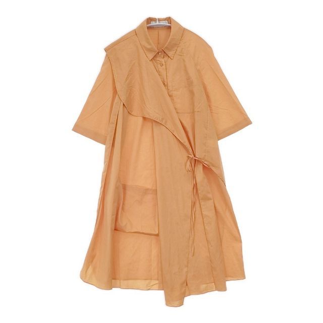 CHALAYAN デザインシャツワンピ ポリエステルリネン ワンピース