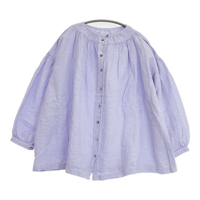 nest Robe リネン サークルギャザーネック2wayブラウス 01221-1173 ブラウス シャツ 22SS ラベンダー レディース ネストローブ【中古】6-0518M∞