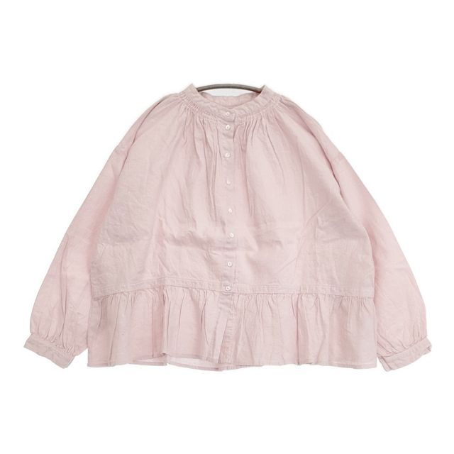 nest Robe/UpcycleLino 未使用 天然染め切替ギャザ ーブラウス 定価