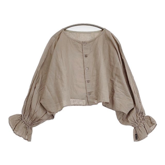 nest Robe/UpcycleLino キャンディスリーブ2wayボレロブラウス 01232