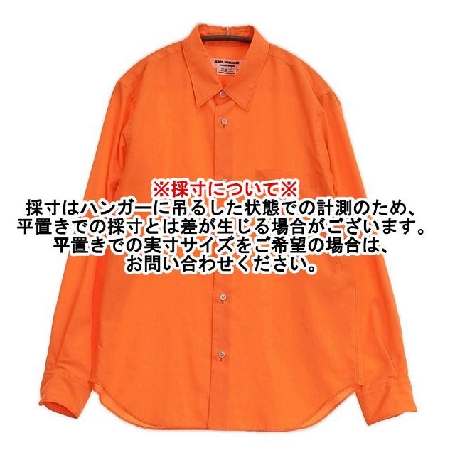 刺繍タグ　初期　コムデギャルソンシャツ　オレンジ　シルク　コットン　長袖シャツ COMME des GARCONS JUNYA WATANABE ネオンカラー 長袖シャツ AD2019