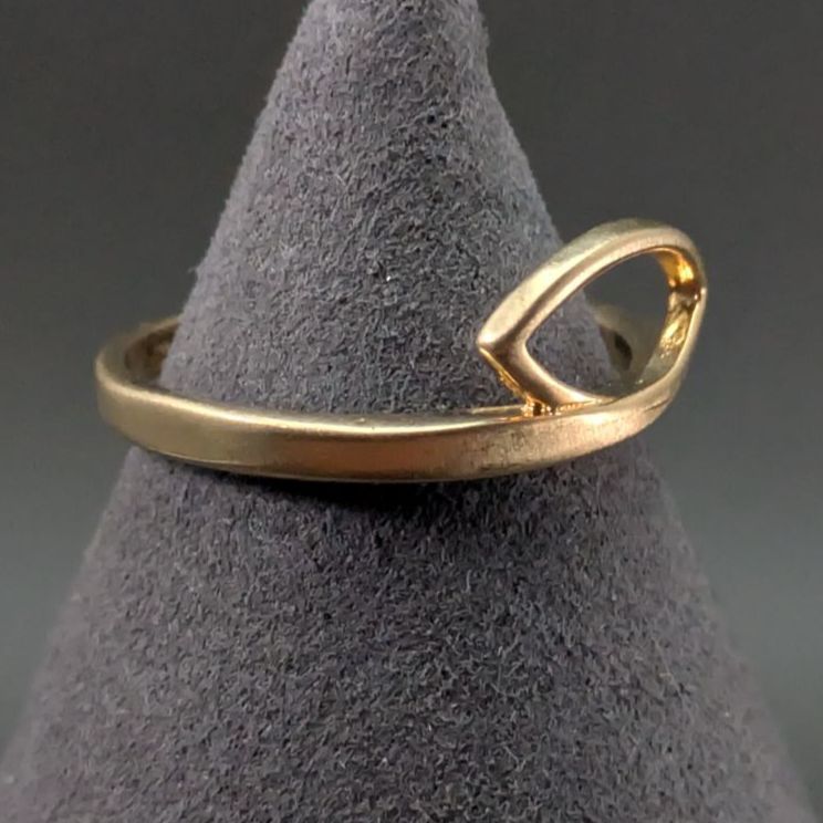 ESPO 14KT GE 金メッキ ループリング 21号 重ね付け ゴールド 米国