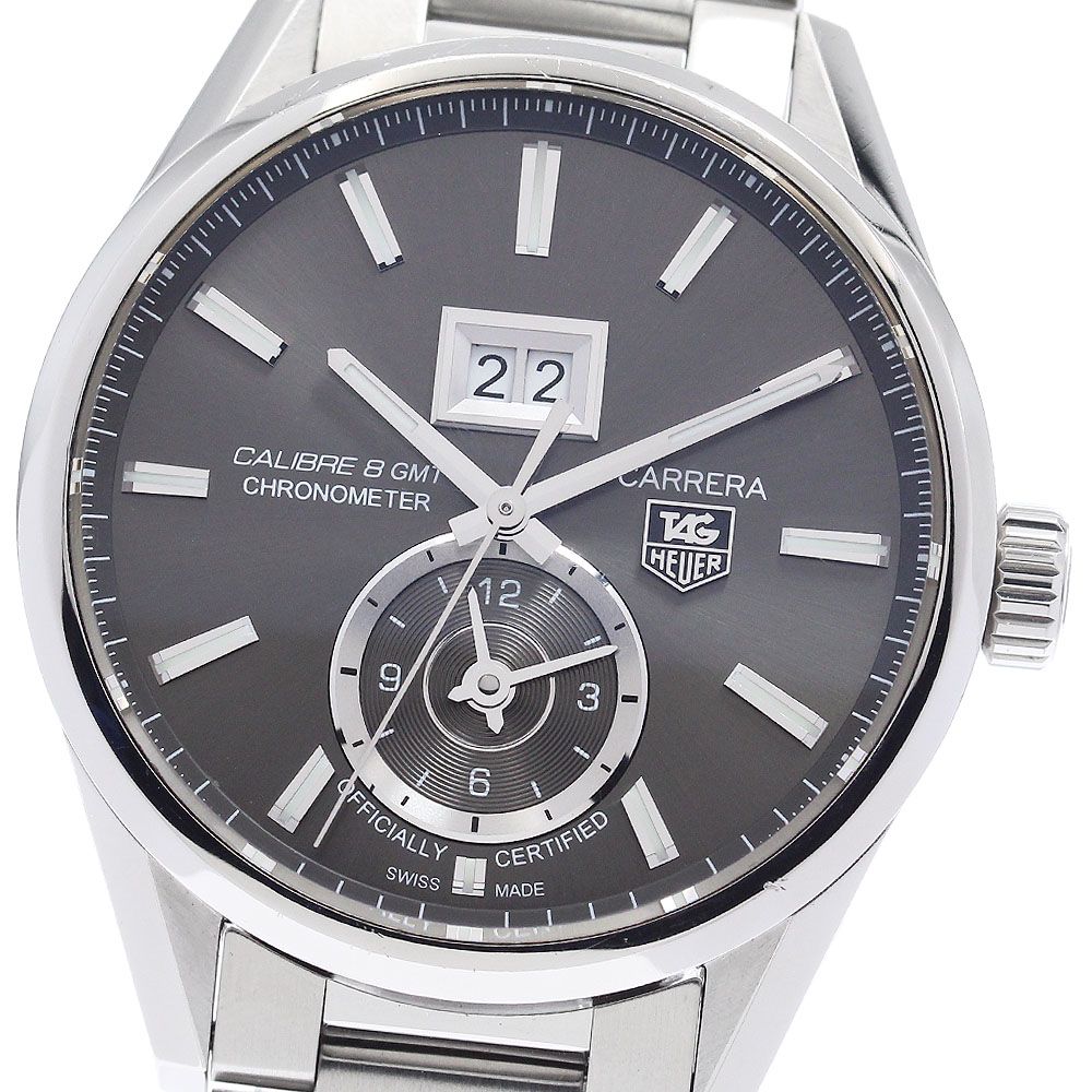 タグホイヤー TAG HEUER WAR5012 カレラ グランドデイト GMT キャリバー8 自動巻き メンズ _956679