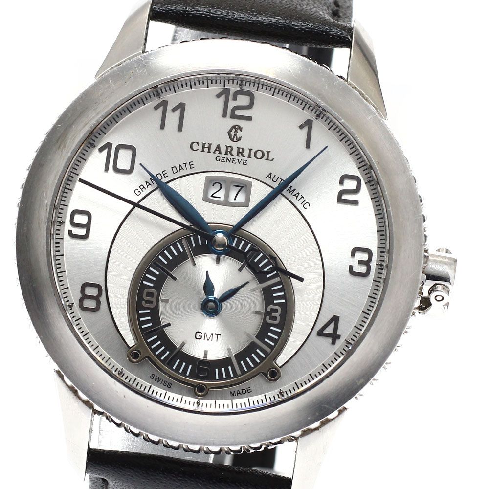 訳あり シャリオール CHARRIOL CO46GMT コロンブス GMT 自動巻き メンズ _956905