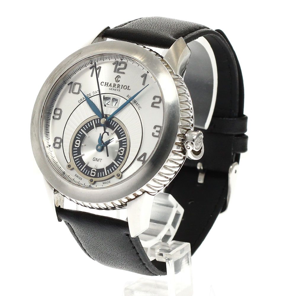 訳あり シャリオール CHARRIOL CO46GMT コロンブス GMT 自動巻き