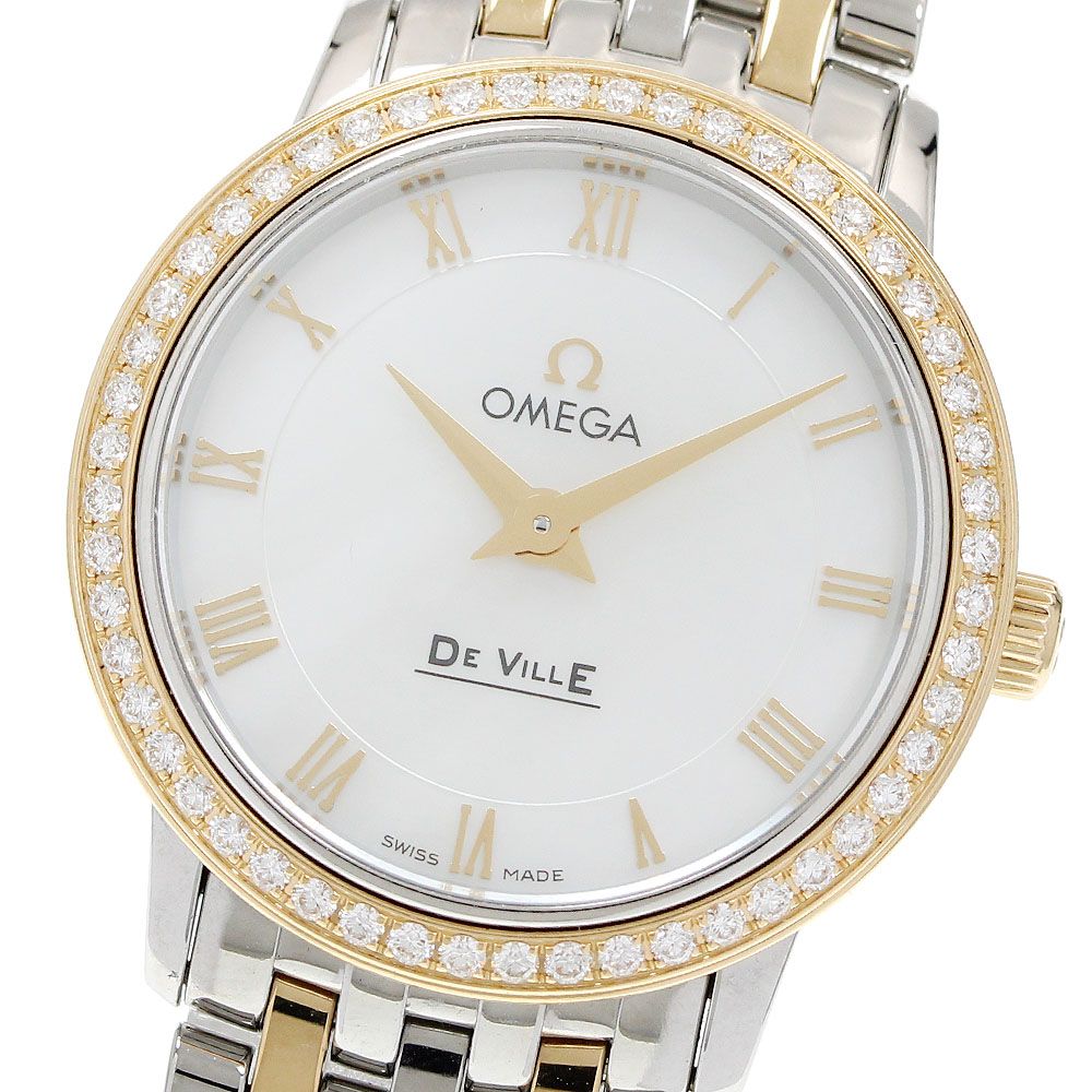 オメガ OMEGA 413.25.27.60.05.001 デビル プレステージ ダイヤベゼル クォーツ レディース 良品 _962064