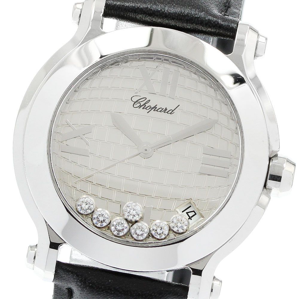 ショパール Chopard 8475 ハッピースポーツ 500本限定 7Pダイヤ クォーツ レディース _959468