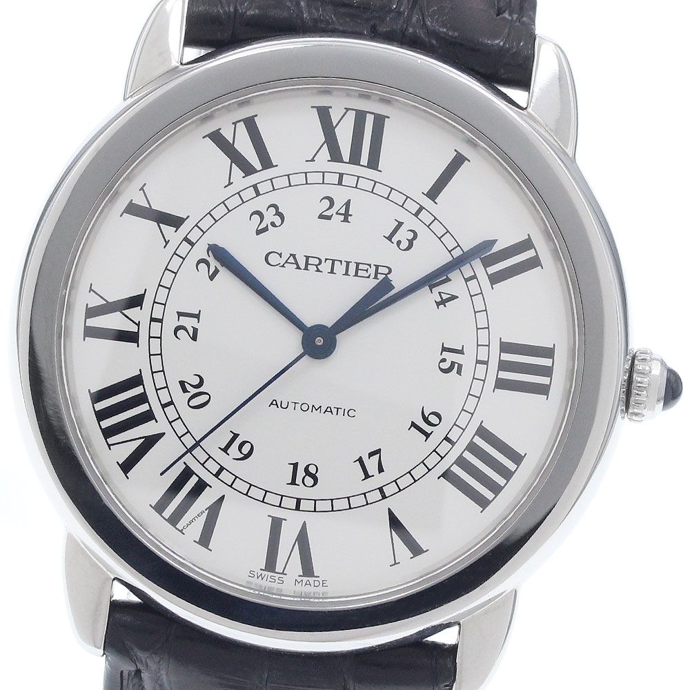 カルティエ CARTIER WSRN0021 ロンドソロ ドゥ カルティエ 36ｍｍ 自動巻き メンズ 良品 _960827