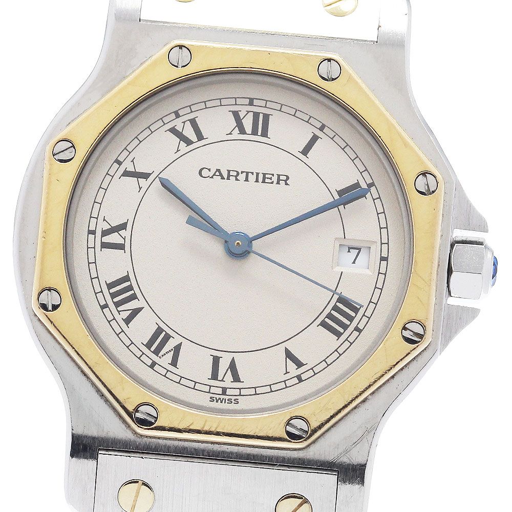カルティエ CARTIER W2001583 サントスオクタゴン LM デイト クォーツ メンズ _962333