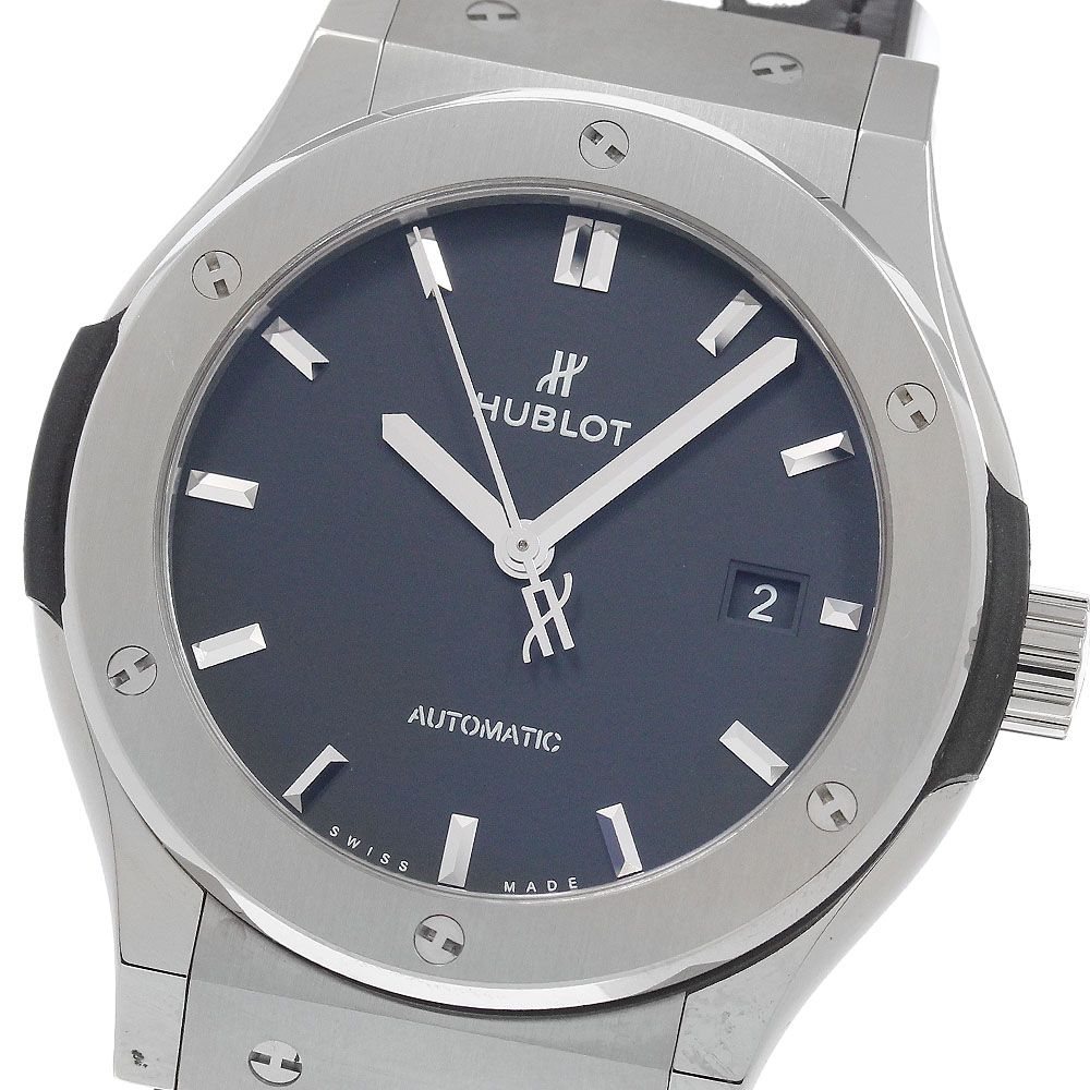 ウブロ HUBLOT 542.NX.1171.LR クラシック フュージョン チタニウム デイト 自動巻き メンズ 美品 保証書付き_961583