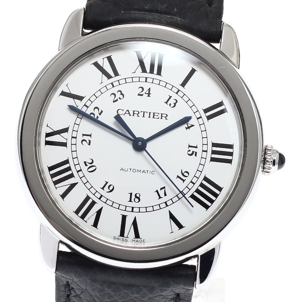 カルティエ CARTIER WSRN0021 ロンドソロ ドゥ カルティエ 36ｍｍ 自動巻き メンズ 保証書付き_960394