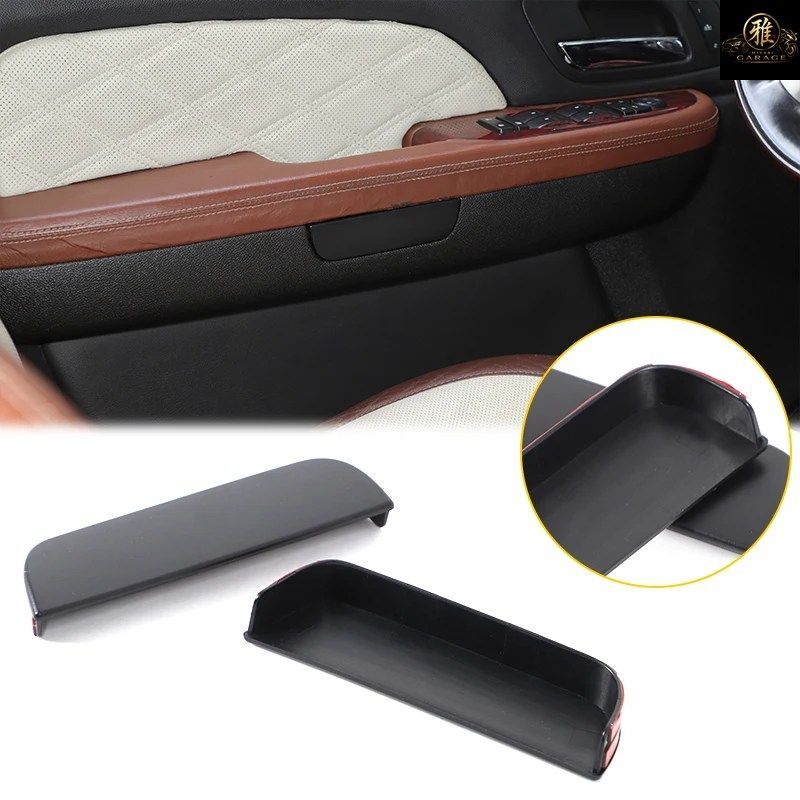 キャデラック エスカレード 2007-2014用 ABS樹脂製 車内ハンドルカバー ベゼル 収納 インテリアアクセサリー 2個セット