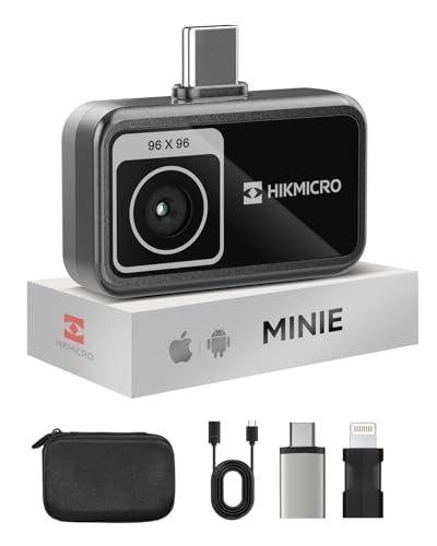 HIKMICRO MiniE サーモグラフィー サーマルカメラ 赤外線カメラ スマホ用- iOS/Android、192×192 SuperIR 画像強化、25Hzフレームレート、スマートフォン/タブレット用、-20°C~400°C測定温度範 2f8ea324