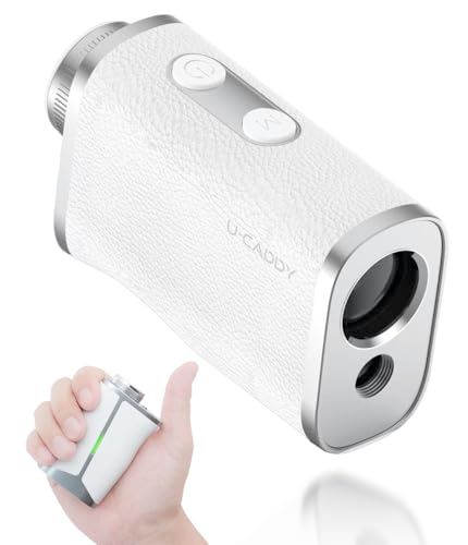 【UUUM GOLF共同開発】ゴルフ レーザー距離計 【プロ納得の高性能・使いやすさ】小型 軽量 コンパクト マグネット ピンサーチ機能 手ぶれ防止 3点間測定 0.04秒測定 光学6.5倍望遠 距離測定器 計測器 U-CADDY★m 57e0abe7