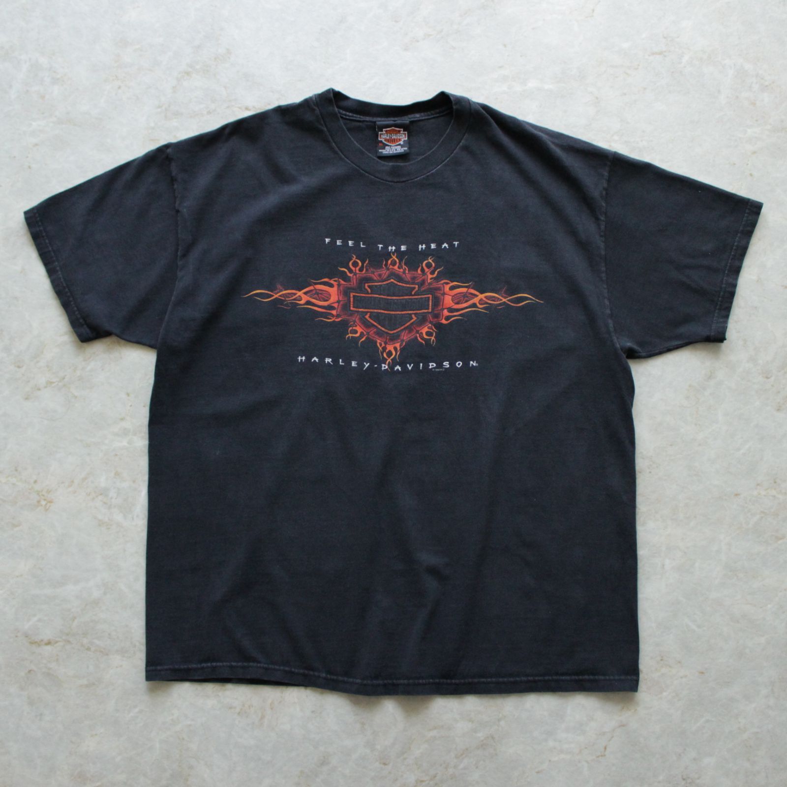 90s Harley-Davidson フレイム Tシャツ ブラック XL