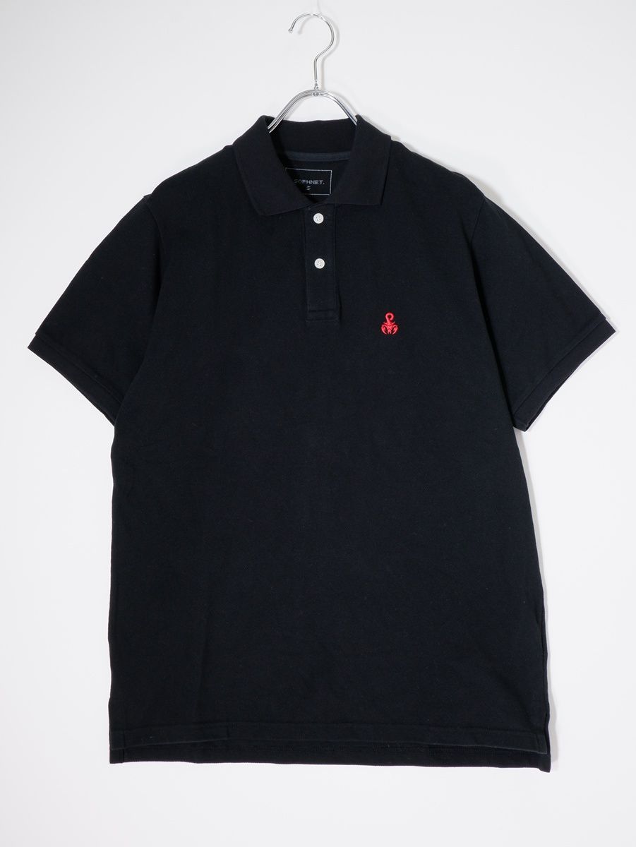 SOPHNET.ソフネット SCORPION POLO SHIRT鹿の子 スコーピオン刺繍 半袖