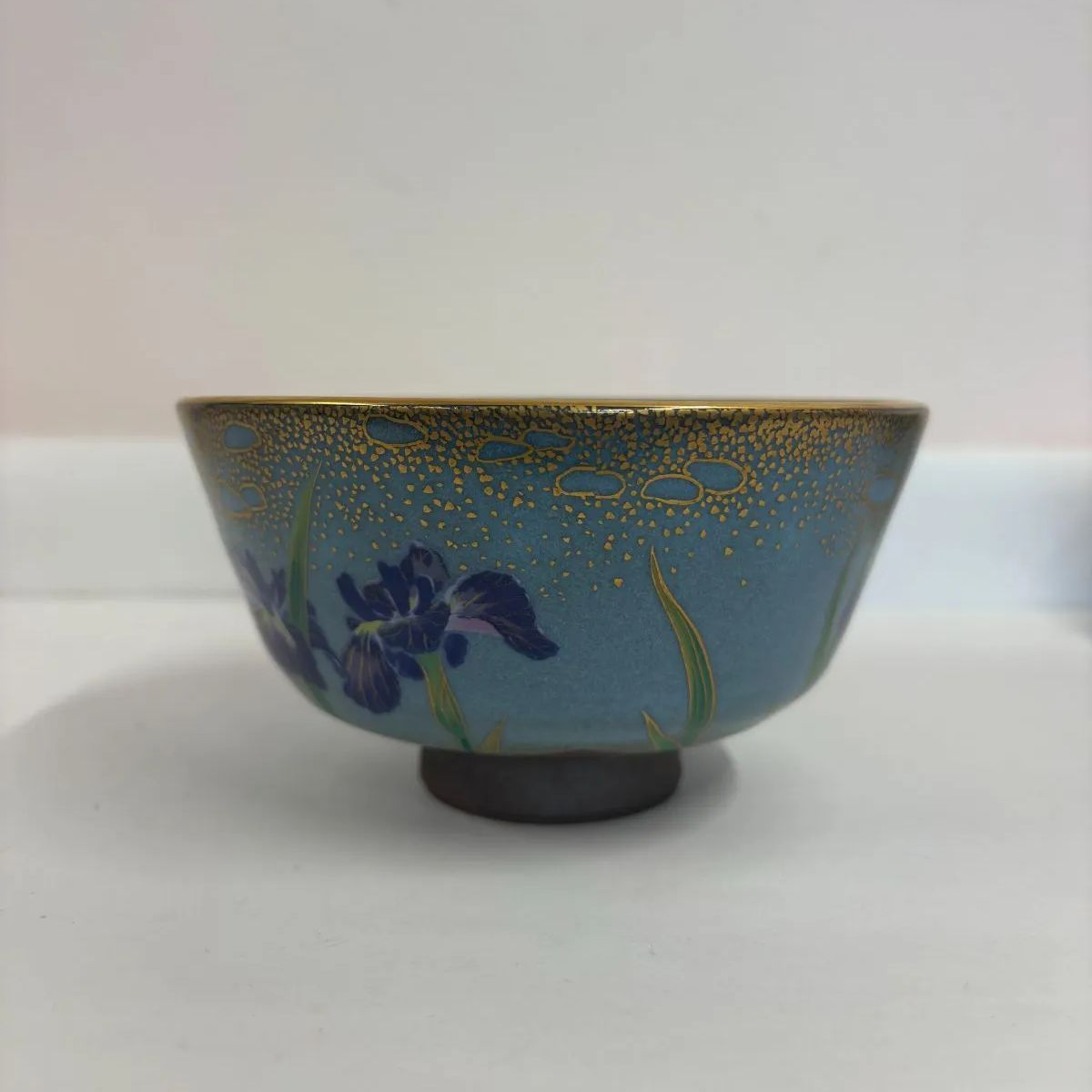 睦 金彩 花菖蒲 抹茶茶碗 茶道具 茶器 茶碗 - メルカリ