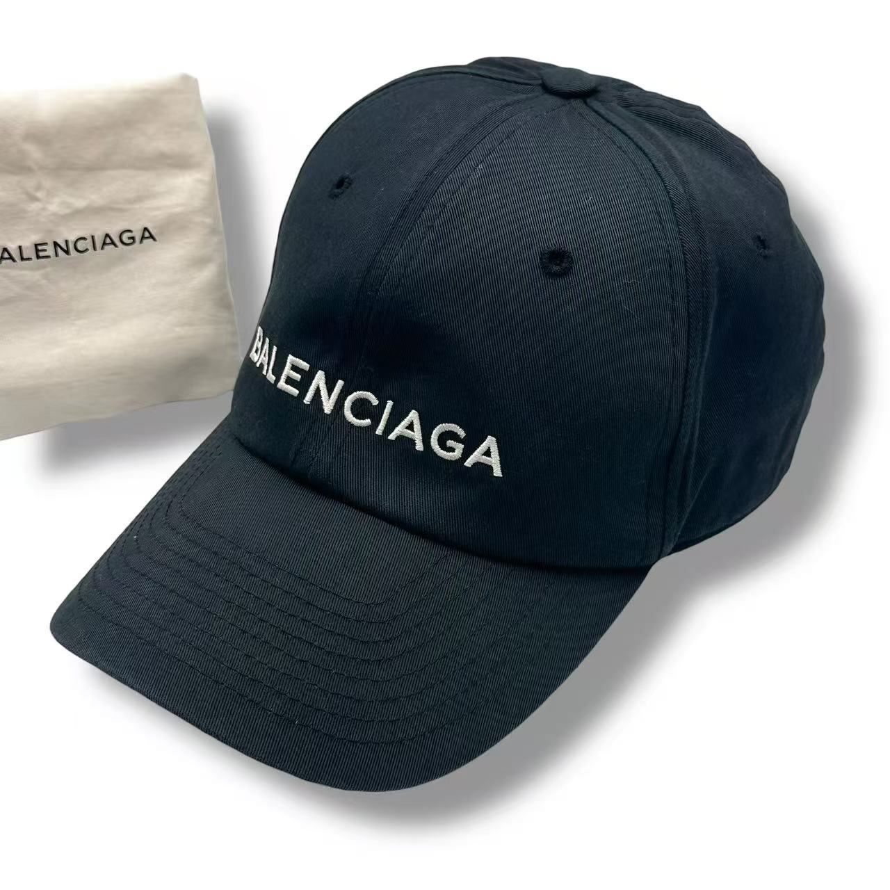 極美品 BALENCIAGA バレンシアガ キャップ 刺繡ロゴ ブラック サイズL 22,111円