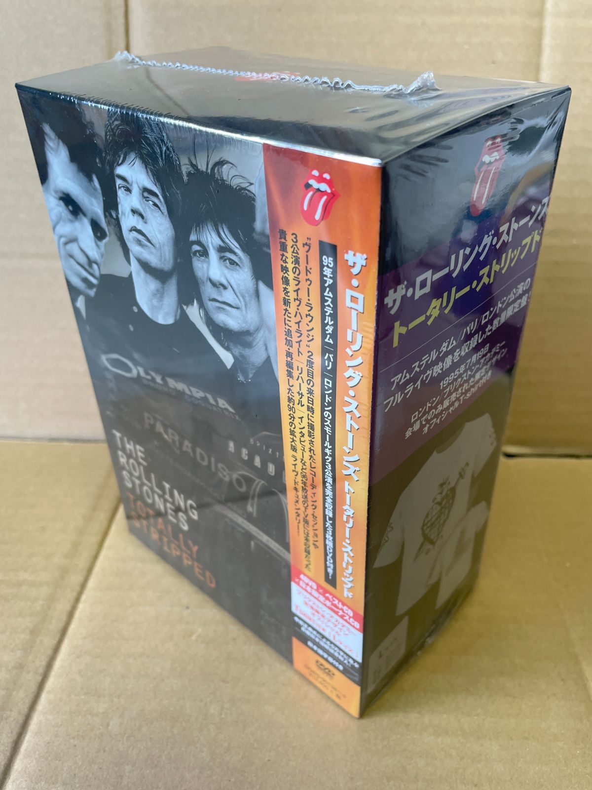 ザ・ローリングストーンズ 未開封 DVD＋CD＋Tシャツ トータリーストリップド 1995音源 THE ROLLING STONES TOTALLY STRIPPED GQBS90138 TシャツはLサイズ