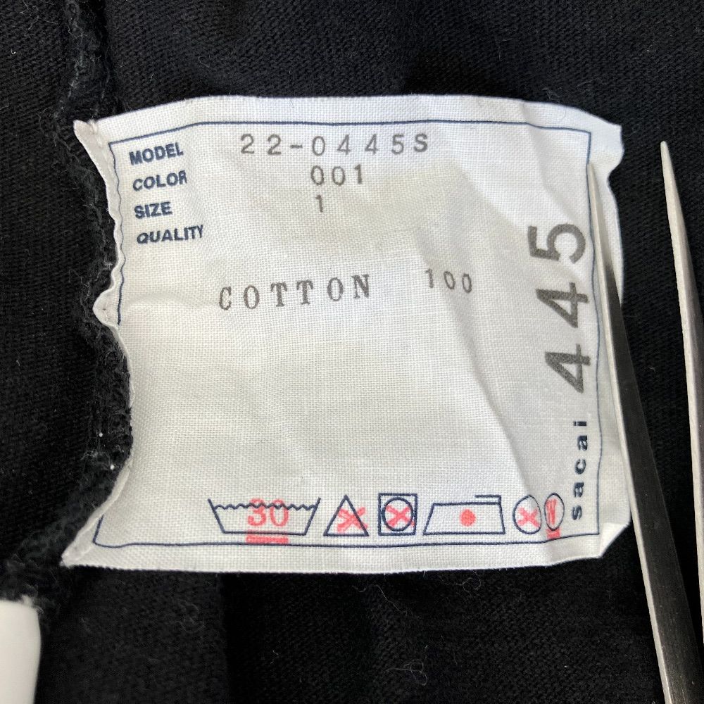 良品 sacai サカイ バックプリント レイヤード ロングスリーブ Tシャツ