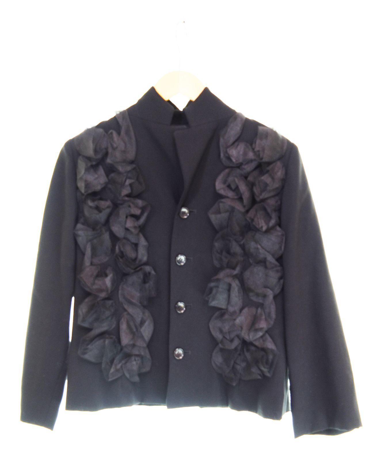 コムデギャルソン COMME des GARCONS robe de chambre ローブドシャンブル チュールドッキングテーラードジャケット RJ-100140 ジャケット ブラック 103LT-212