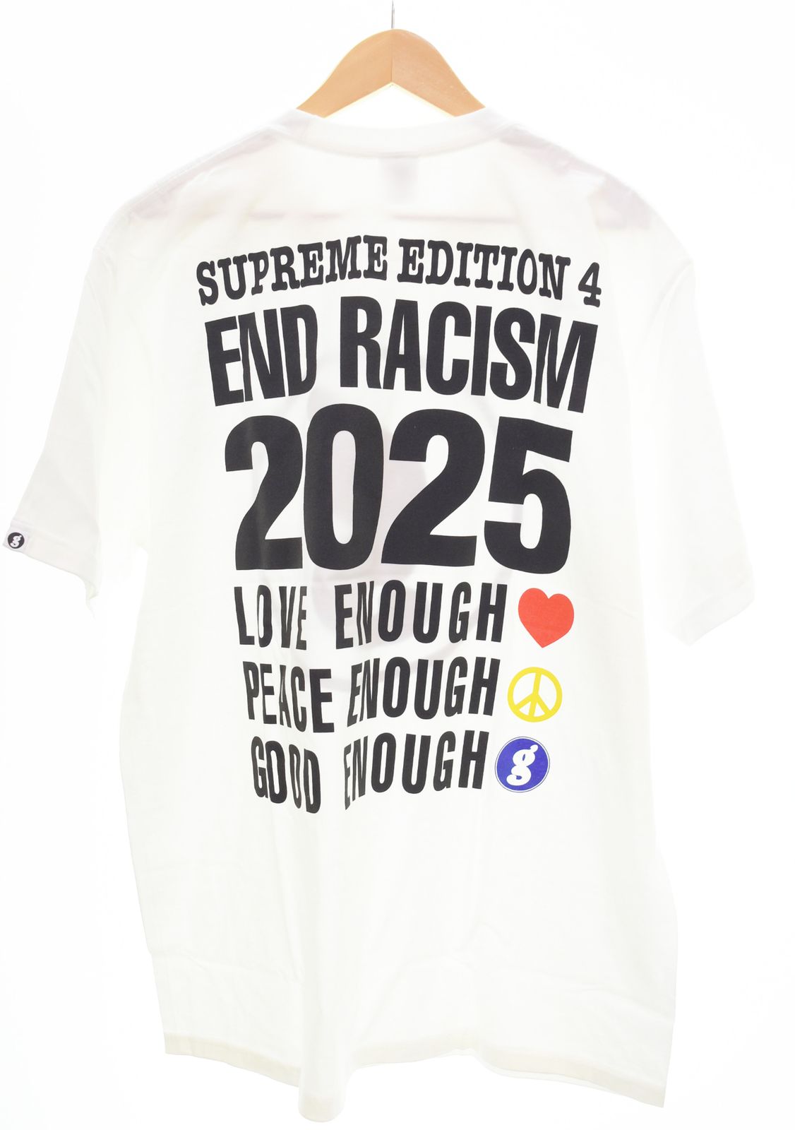 シュプリーム SUPREME GOODENOUGH End Racism Tee グッドイナフ エンド レイシズム 半袖Tシャツ XL Tシャツ ホワイト LLサイズ 103MT-4699