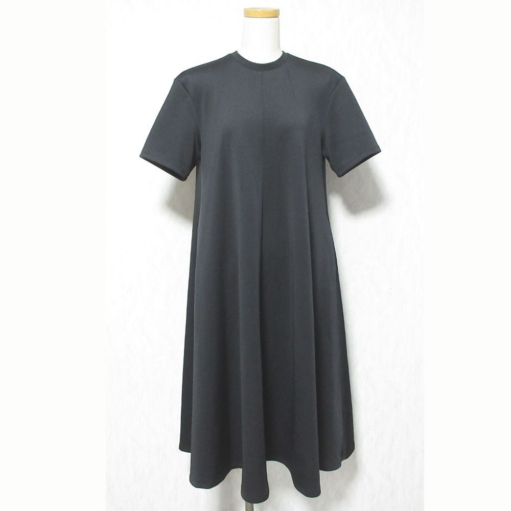 美品 24SS 23区 ニジュウサンク R アール 高橋リタ スキューバ フレアワンピース OPRICM0948 32 ブラック レディース 古着 中古 USED