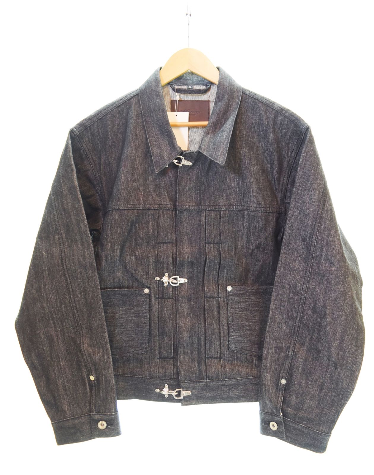 メネス MENES Okayama Raw Selvedge Fireman Clasp Jacket ファイヤーマンジャケット ジャケット ブラック Mサイズ 103MT-4664