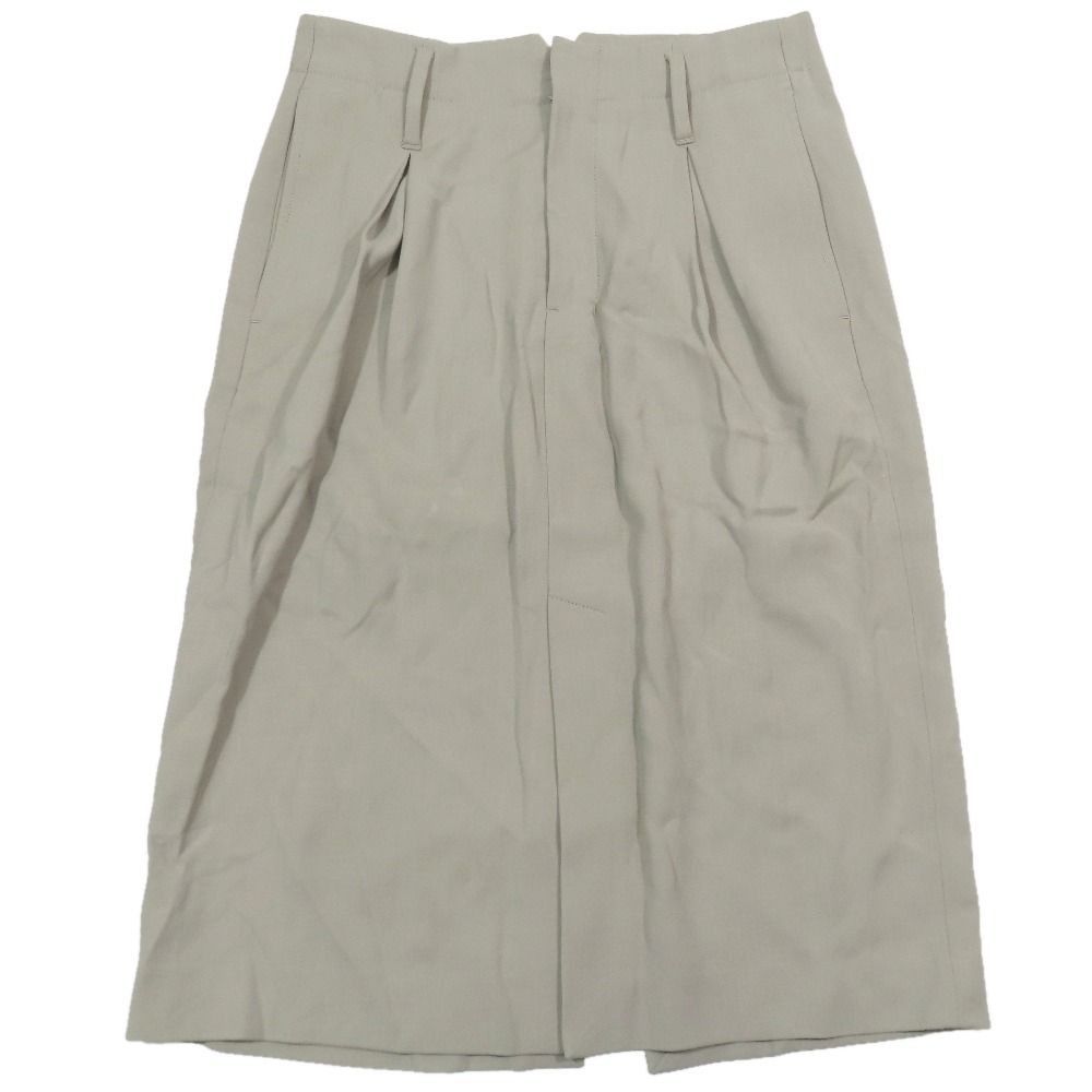 美品 ami alexandre mattiussi アミアレクサンドレマチウシ アミ パリス 24ss ダーツ セミタイトスカート ハーフ 36 グレージュ レディース 古着 中古 USED