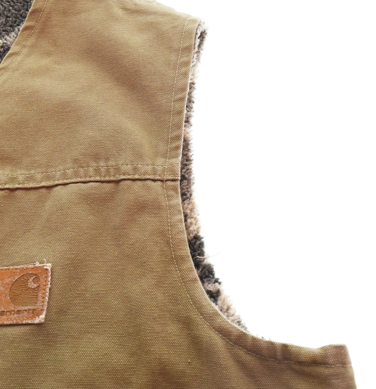 カーハート Carhartt 90s USA製 横星 Duck Zip Vest ダック地 ジップ