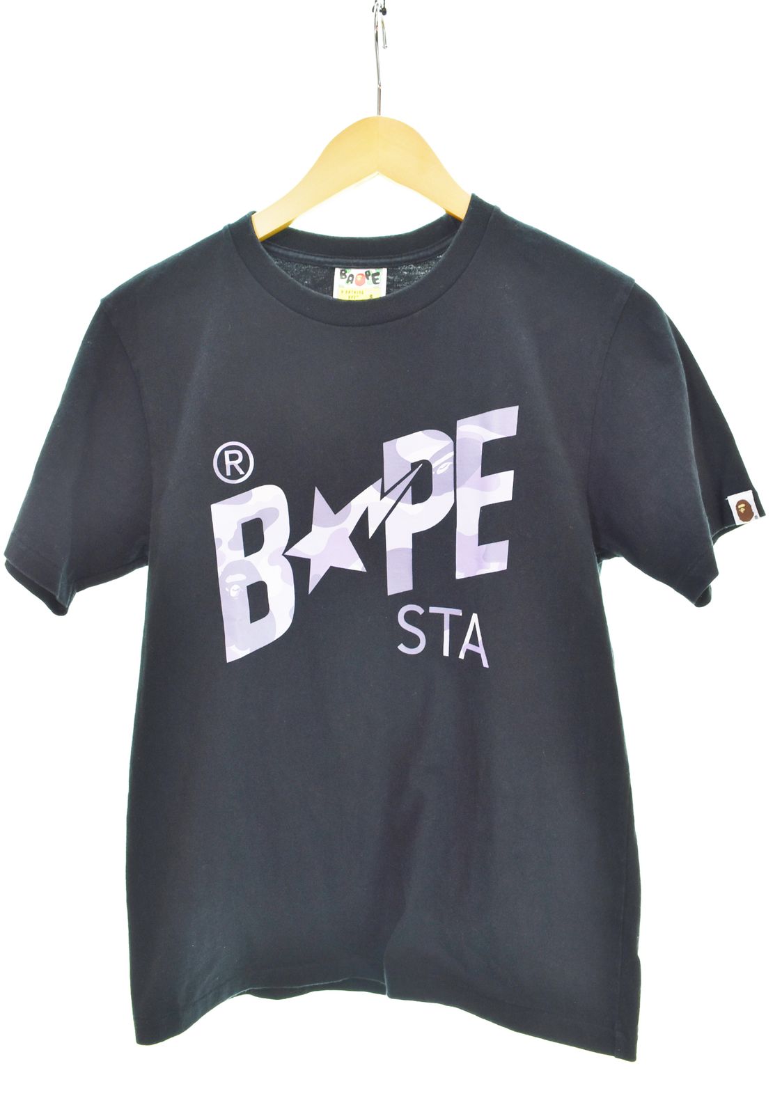 アベイシングエイプ A BATHING APE BAPESTA Y2K Tシャツ 001TEH302504X Tシャツ ブラック Sサイズ 103LT-218