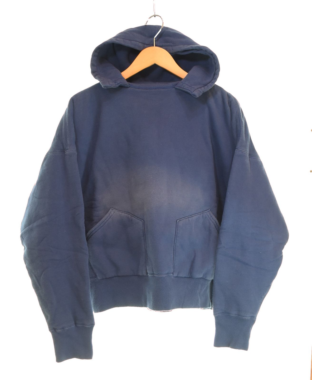 ア ベイシング エイプ A BATHING APE 90s 初期タグ 後付けパーカー ダブルフェイス セパポケ 3段プリント カプセルナンバー 裏原 パーカ ネイビー Mサイズ 103MT-4612